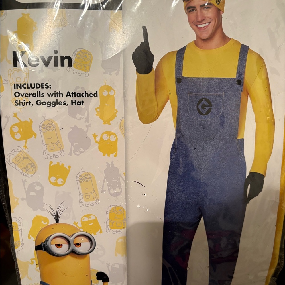 Minion Kevin Adult Costume - Yellow and Blue